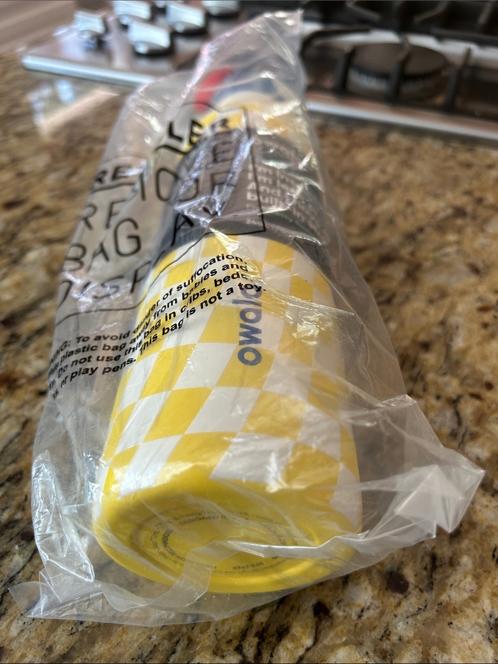 Dutch Brothers X Owala 24 ounce Insulated Water Bottle - Yellow Checkered - Picture 4 of 4